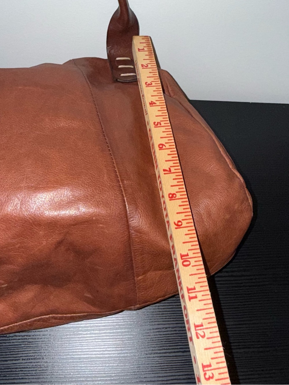 Sofia C Leather Shoulder Bag in Cognac Brown - Picture 7 of 11